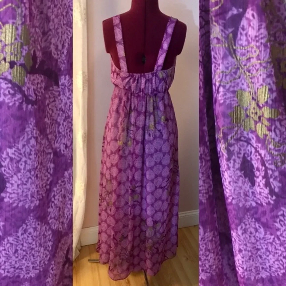 Beautiful purple maxi dress - Picture 2 of 5